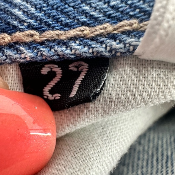 Edwin Kali High Rise Ankle Jeans Distressed Vintage Straight Cotton Womens 27 - Picture 9 of 10